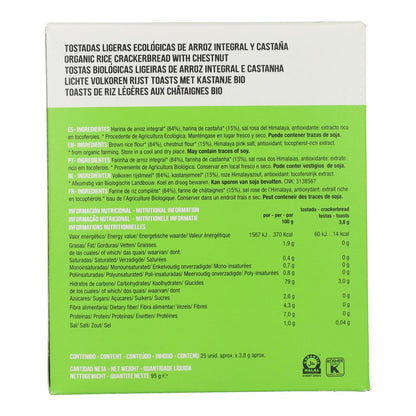 Tostadas Ligeras de Arroz y Castaña  Soria Natural 95 g
