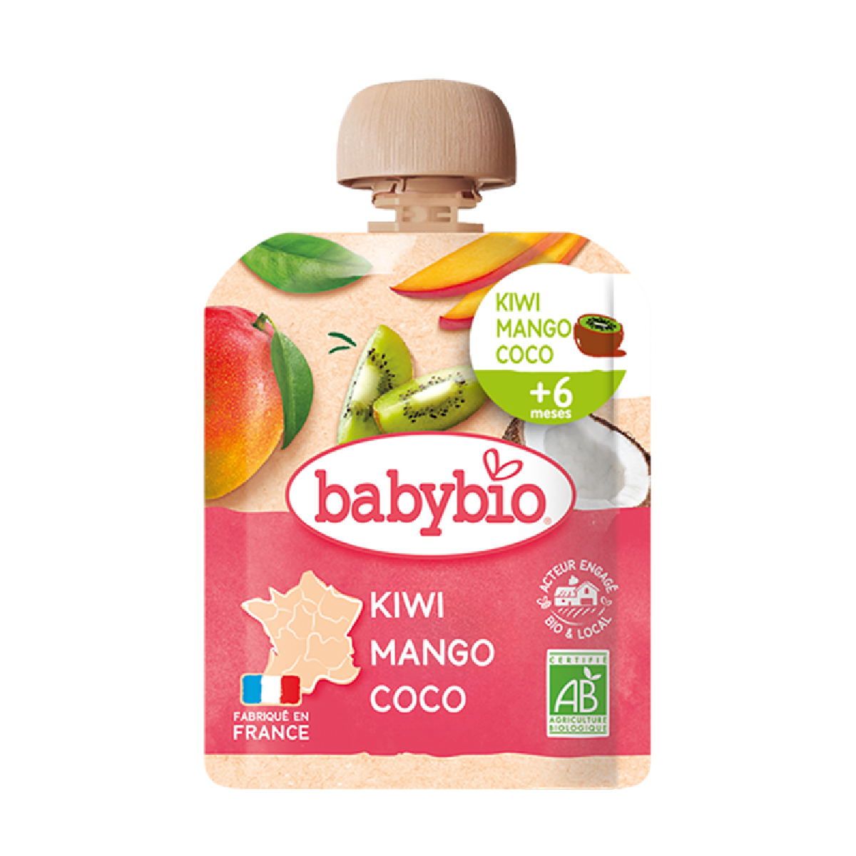 Pack mixte de sachets de fruits bio (à partir de 6 mois) babybio