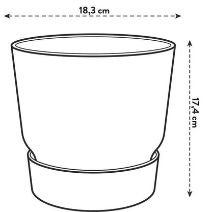 Blumentopf mit integriertem Untersetzer Greenville Elho Anthrazit 25 cm