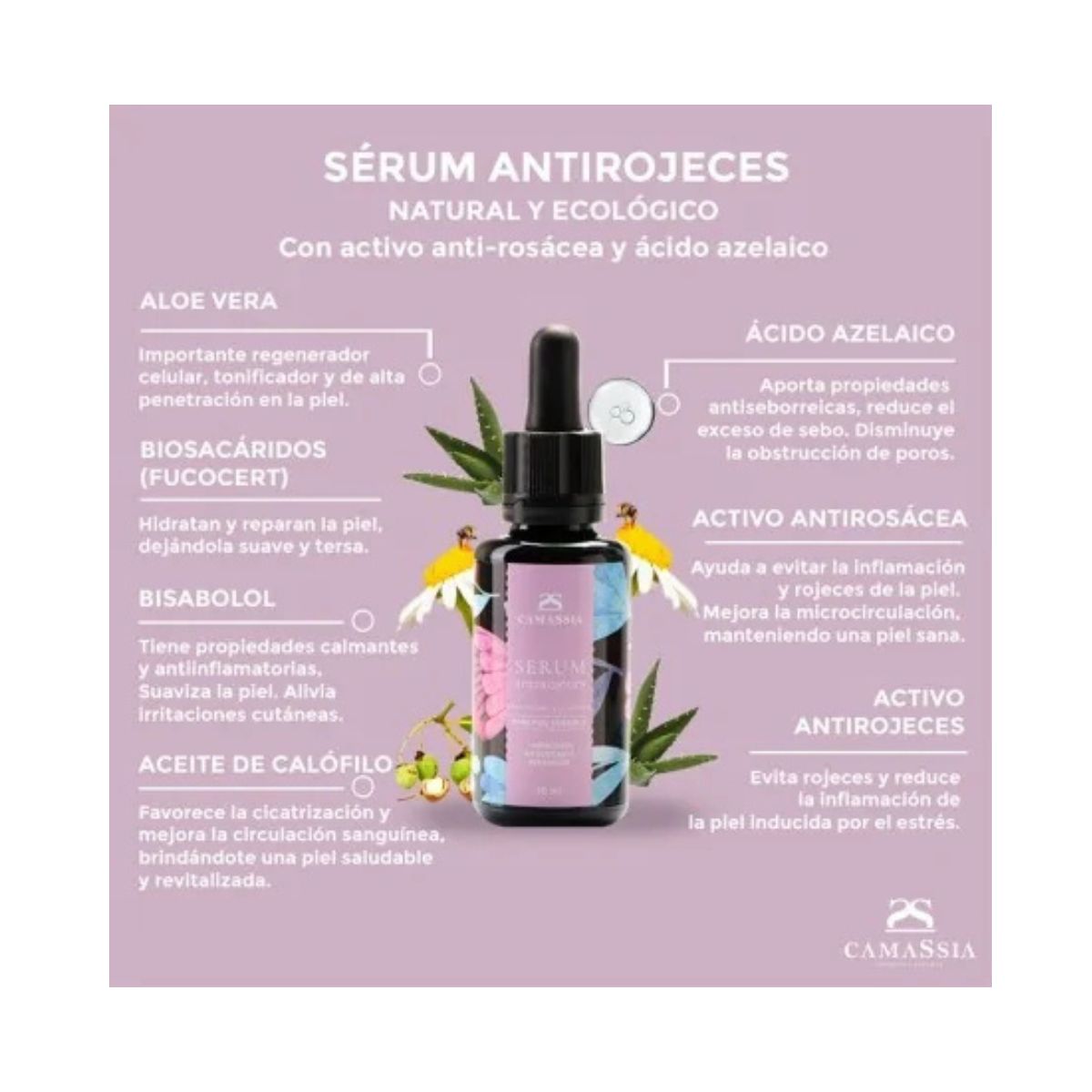 Natürliches Serum gegen Rötungen, Camassia, 30 ml