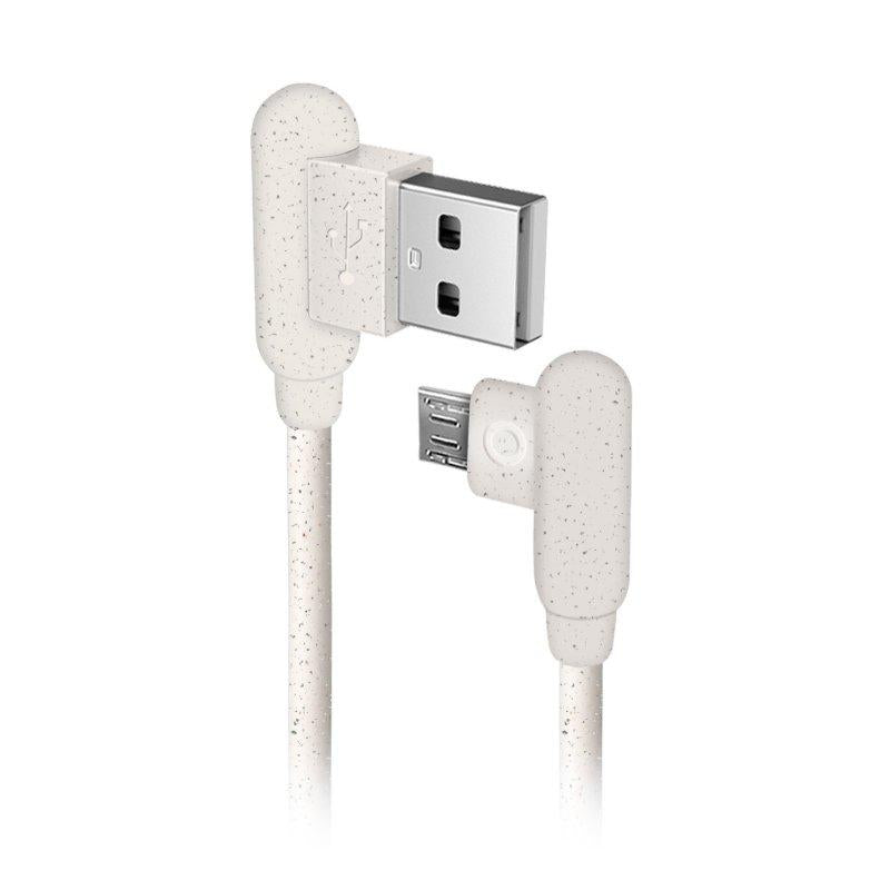 Eco-friendlyCavo Micro USB ecologico realizzato al 35% con materiali biodegradabili SBS Bianco