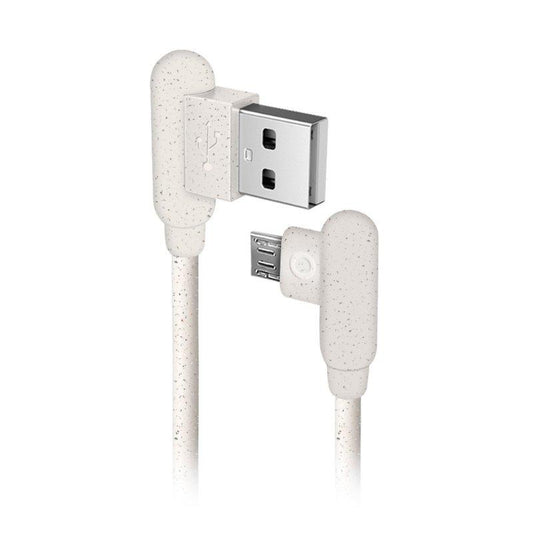 Umweltfreundliches Micro-USB-Kabel, zu 35 % aus biologisch abbaubaren Materialien hergestellt SBS Weiß