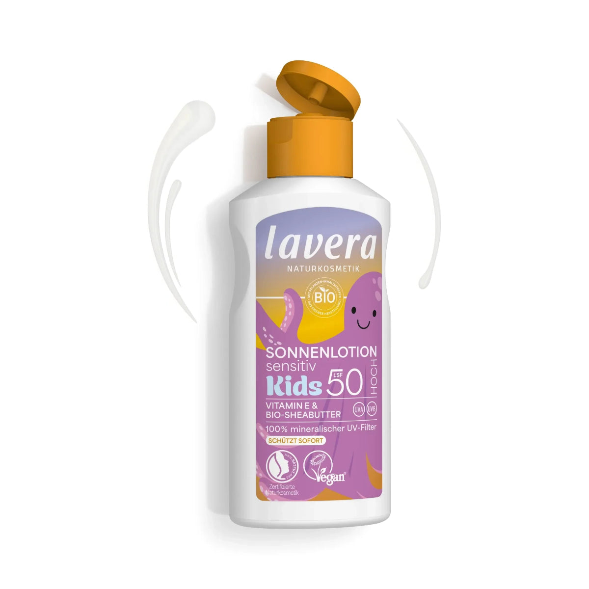 Zonnebrandcrème voor kinderen Sensitiv SPF 50 Vitamine E & biologische sheaboter, Lavera, 100 ml