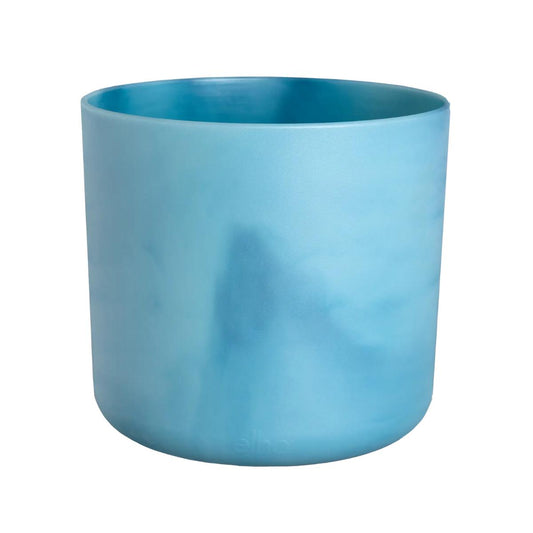 Ocean Round Elho recycled plant pot, Atlantic blue, 18 cm