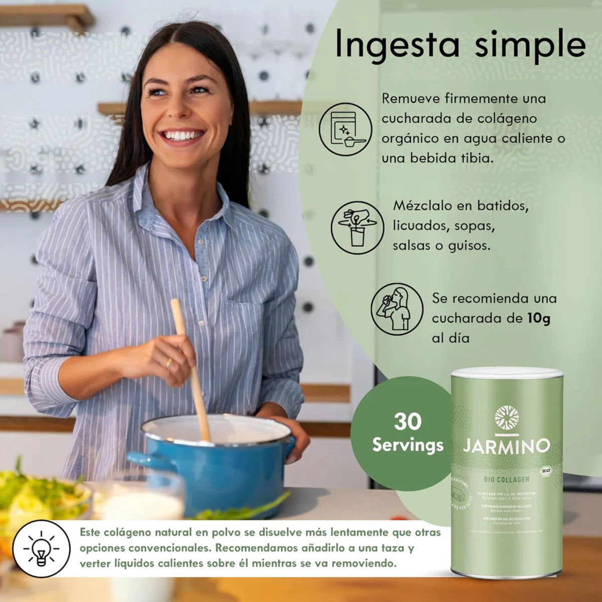 Ekologiskt kollagenpulver Jarmino 300 g