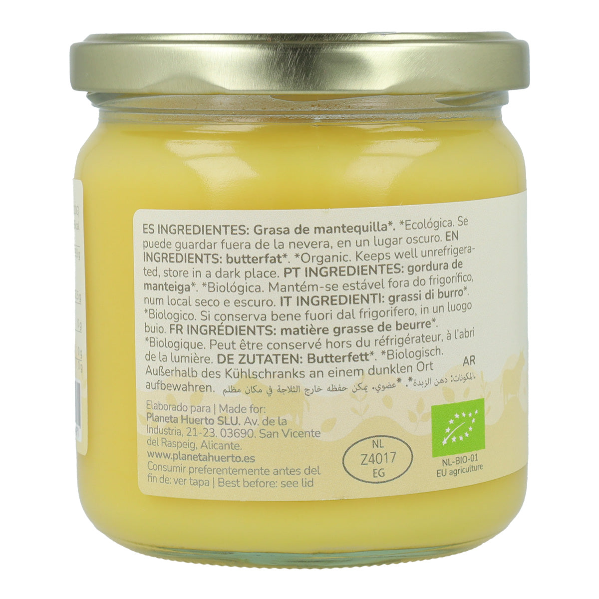 Ghee geklärte Butter ECO Planeta Huerto 300 g