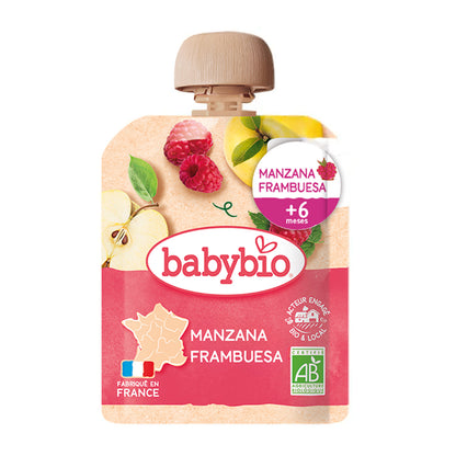 Pouch de Manzana y Frambuesa (a partir de los 6 meses ) BabyBio 90g