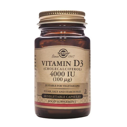 Vitamin D3 (kolekalciferol) 4000 IE (100 μg) 60 vegetabiliska kapslar Solgar