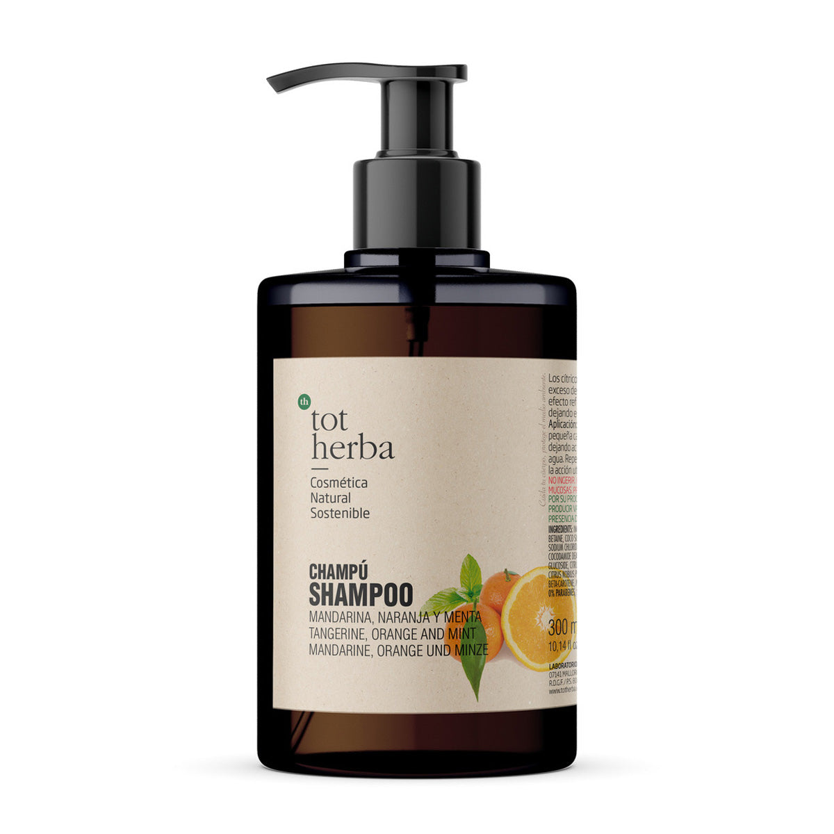 Shampooing Orange, Mandarine et Menthe, Tot Herba, 300 ml