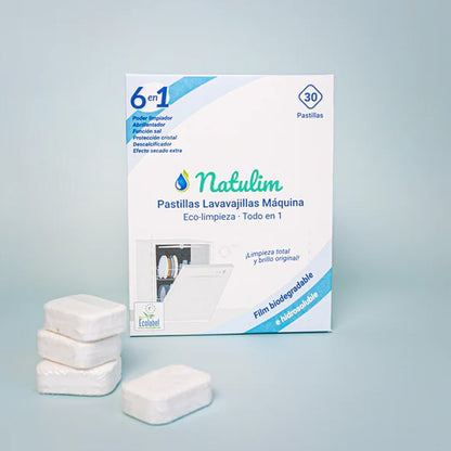 Natulim 6-in-1 eco dishwasher tablets, 30 units