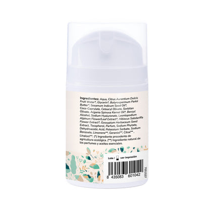 Feuchtigkeitscreme für das Gesicht aus Argan und Baumwolle Planeta Huerto 50 ml