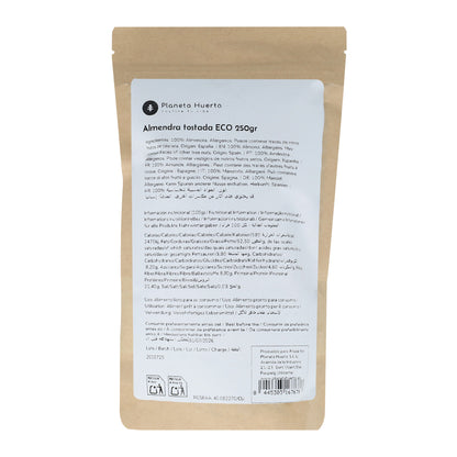 Unsalted roasted almonds with skin ECO Planeta Huerto 250 g
