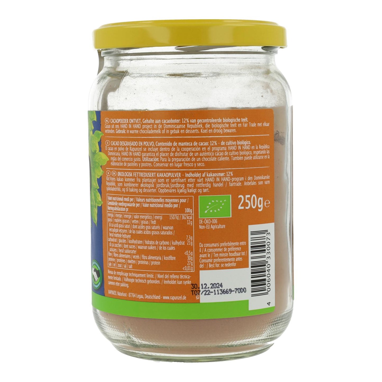 Entfettetes Kakaopulver Rapunzel, 250 g