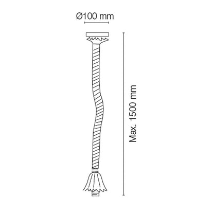 RUSTIKALE ANHÄNGER 1 m PITA-SCHNUR 1xE27 WINERY – CRISTALRECORD