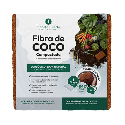 Sustrato Fibra de Coco Planeta Huerto 140 Litros