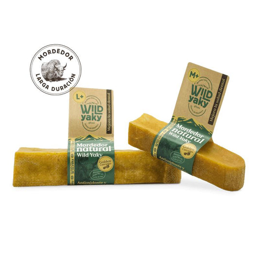 Bijtring Wild Yaky Golden Himalaya-yakmelkreepje met kurkuma Wild Balance 1 stuk M+
