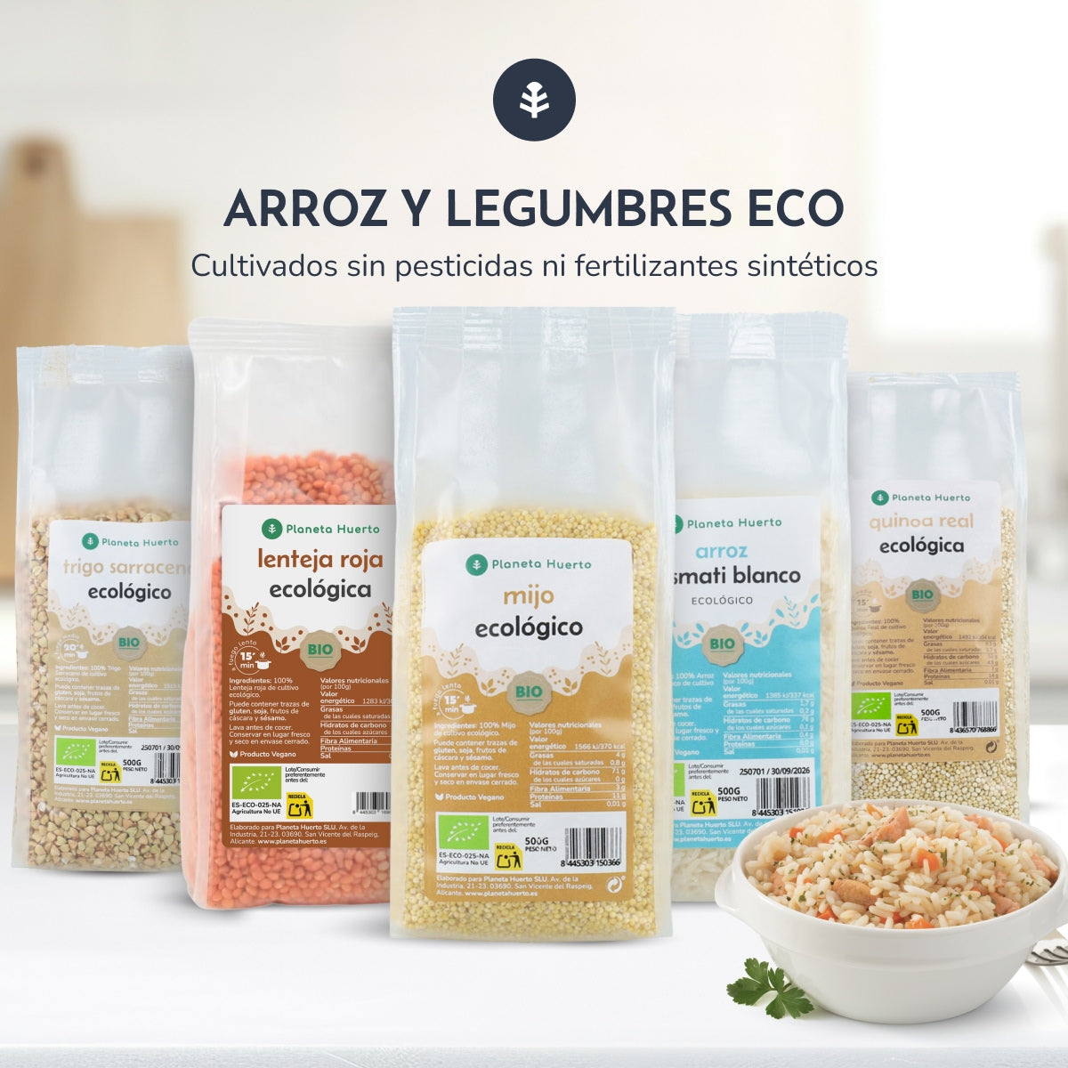 Riso Basmati integrale ECO Planeta Huerto 2,5 kg