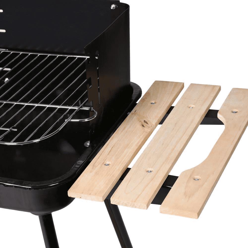 Barbecue met houtskool Rect. Zwarte kar 67 x 38 x 83 cm Ldk Garden