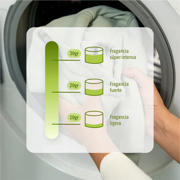 Förpackning med tvättmedel för 20 tvättar Natural + Perlas Bosque Aurora