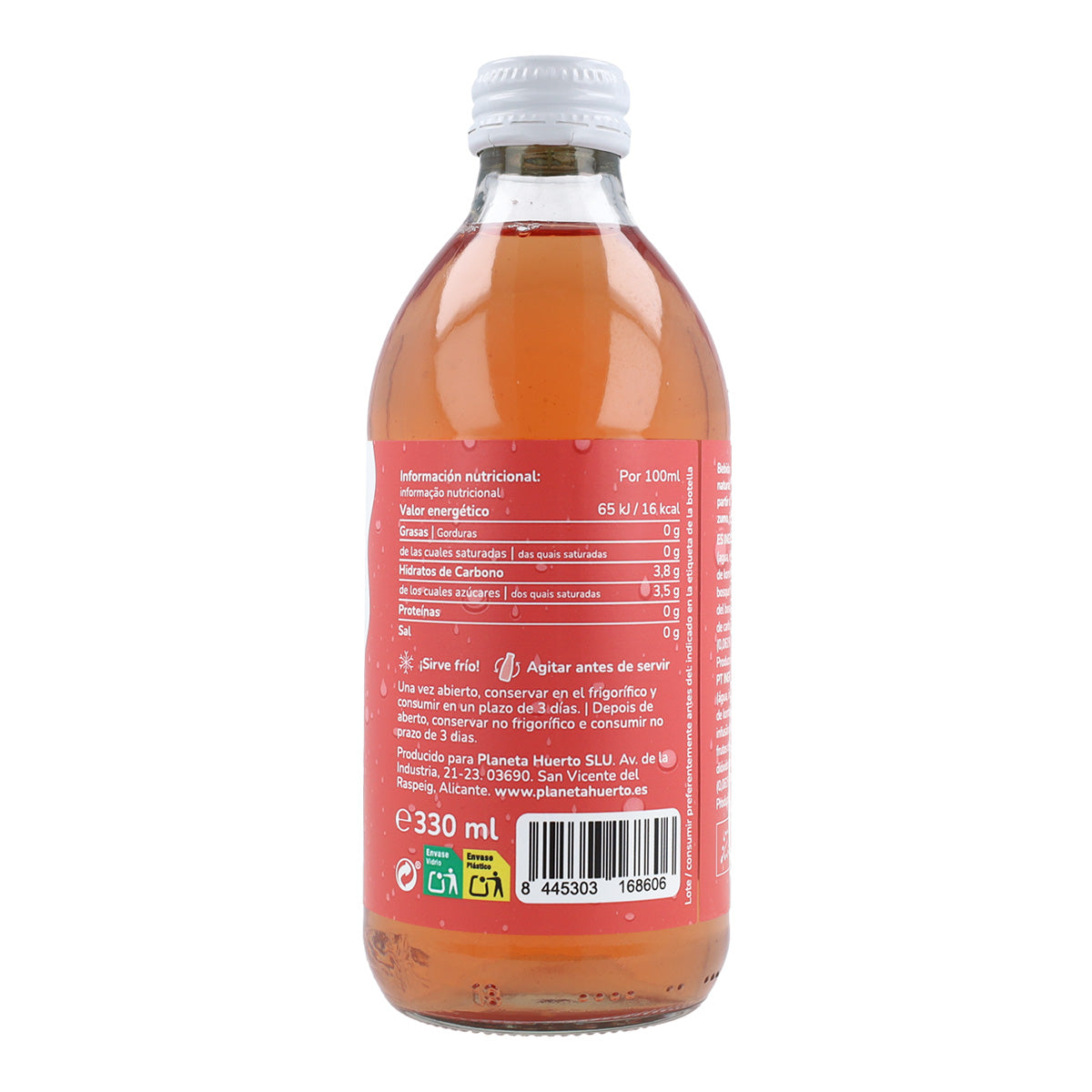 Pakje 6x Kombucha ECO Frutos rojos Planeta Huerto 330 ml