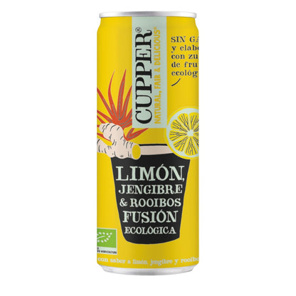 Pakket x 12 Frisdrank met gember, citroen en rooibos Cupper 250 ml