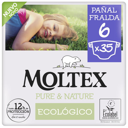 Couches Moltex Pure & Nature T6 (17-28 kg), 35 unités