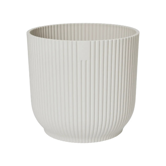 Vibes Fold Round Silky White Flower Pot, Elho, 25 cm