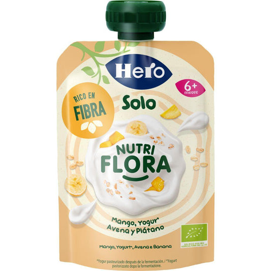 Nutri Flora mango, yoghurt, oat and banana pouch 100 g Hero Solo