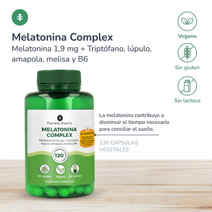 Förpackning 2xMelatoninkomplex Planeta Huerto 120 kapslar