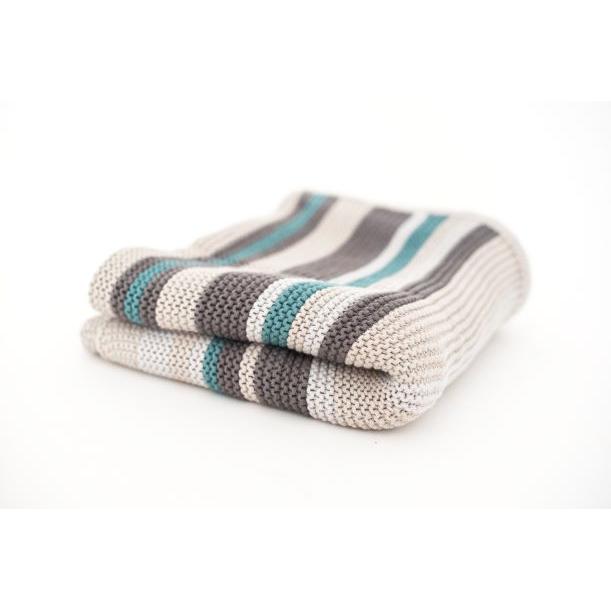 Copertina per neonati in maglia CoZee 100% cotone Tutti Bambini Multicolour Stripes