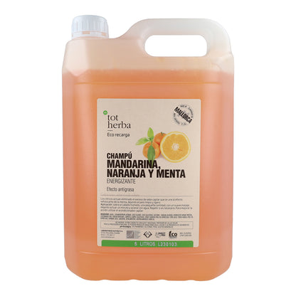 Shampoo all'arancia mandarino e menta 5 litri Tot Herba