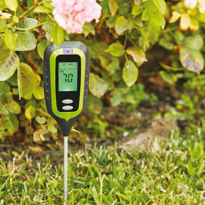 4-in-1-Messgerät für Licht, Feuchtigkeit, pH-Wert und Temperatur Verdemax