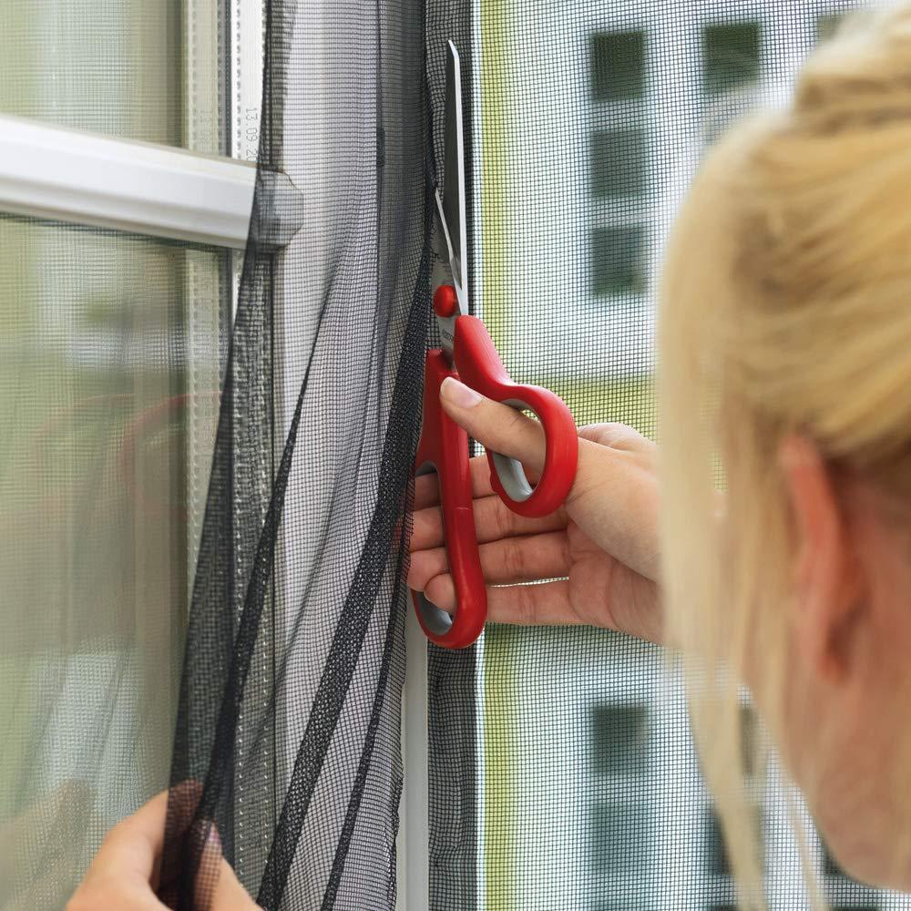 Zanzariera per porte nera 2 pz 2 x 0,65 x 220 cm Tesa