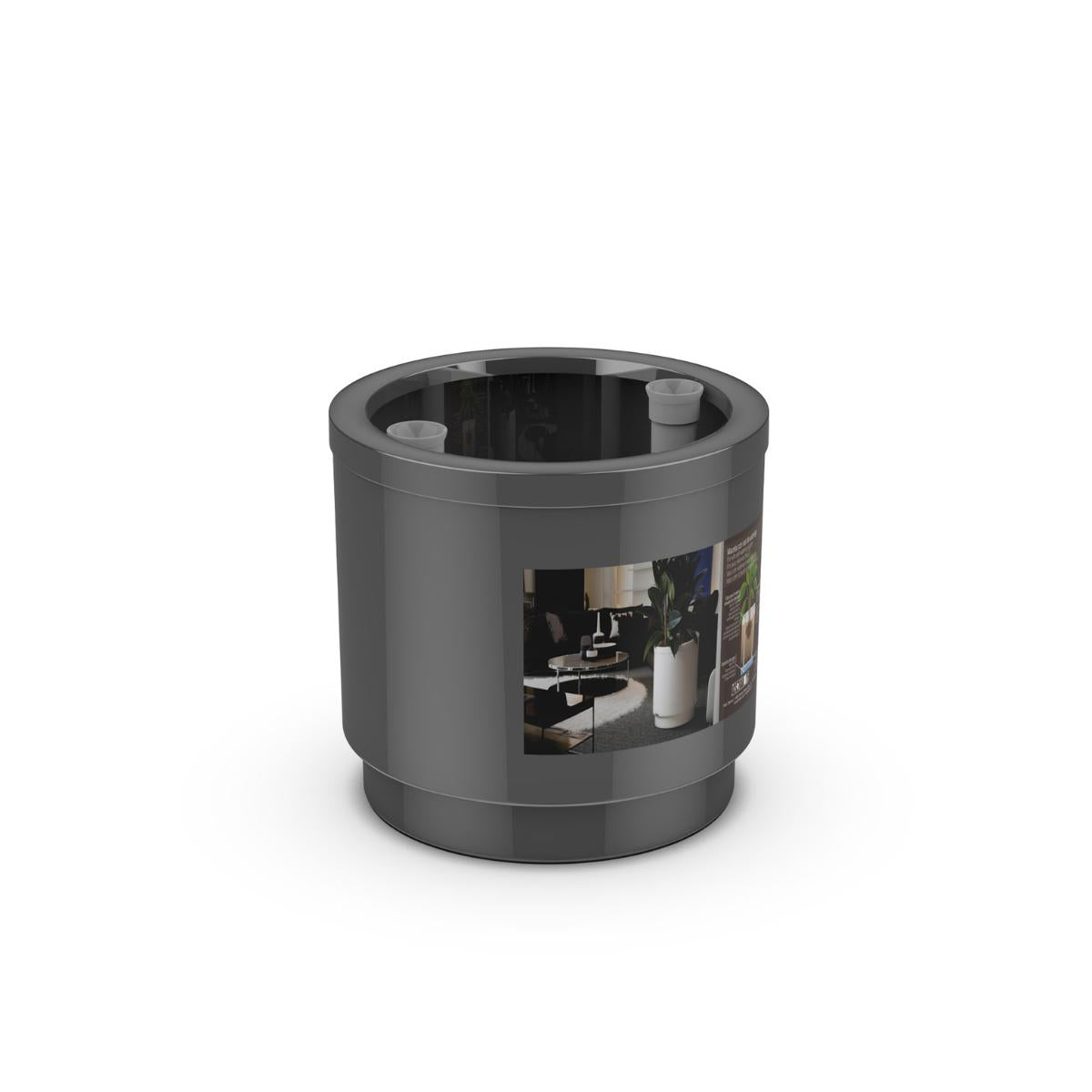 Pot avec système d'arrosage automatique Hydrojardinera couleur anthracite  D 32 x 30  (Reconditionné)