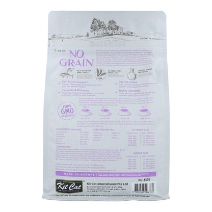 Kit Cat No Grain Cat Food - Atún & Salmón 1 Kg Pienso natural para gatos