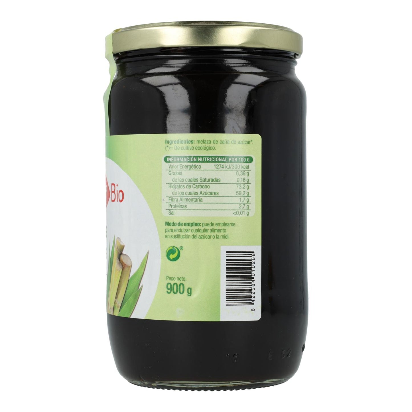 Biologische rietsuikermelasse El Granero, 900 g