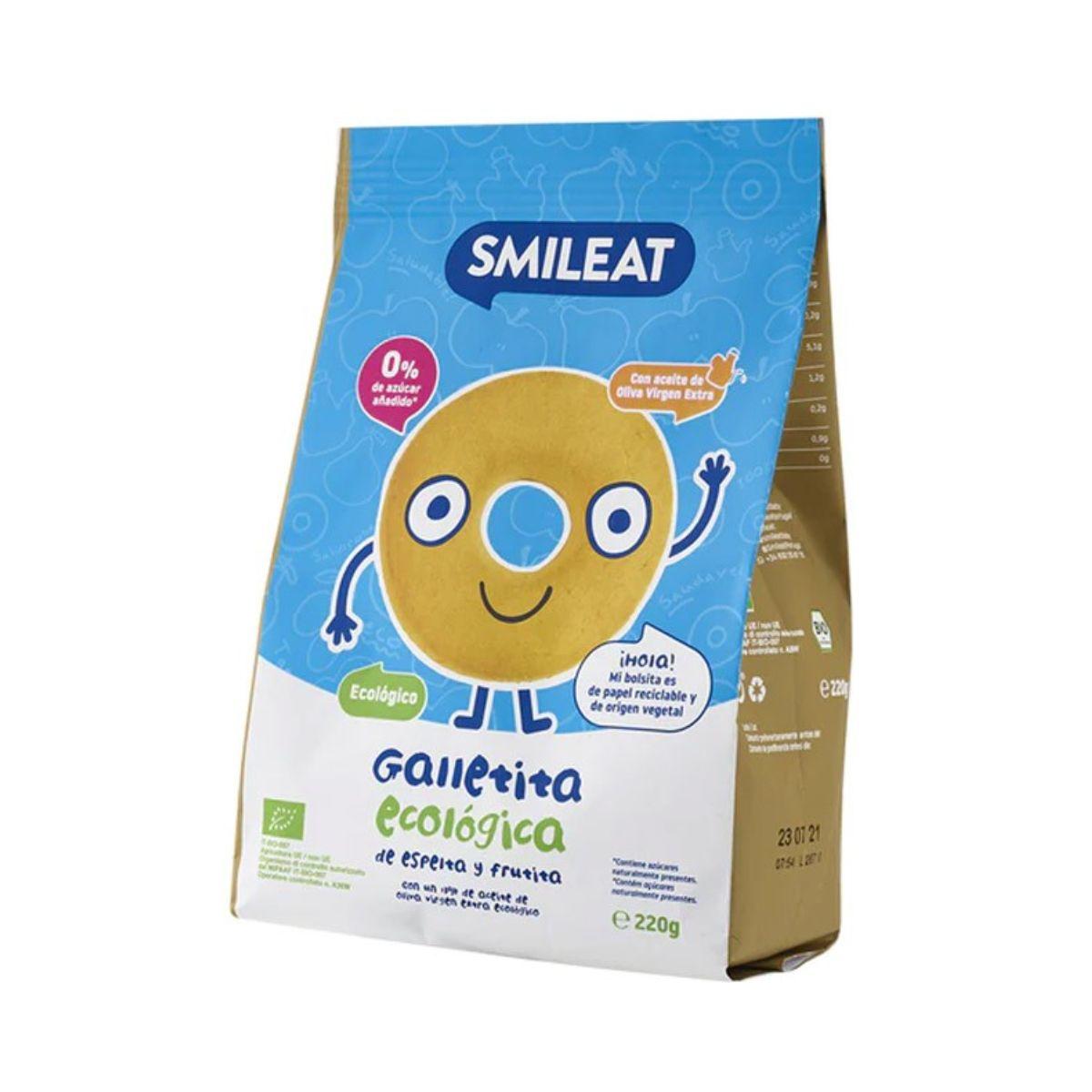 Biscuits pour enfants ECO à l'épeautre et à la pomme Smileat, 220 g