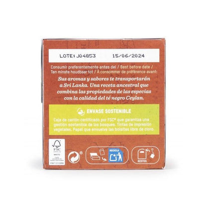 Thé chai bio équitable aux épices Tierra Madre Oxfam Intermón 40 g