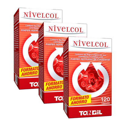 Pack de 3 Nivelcol Tongil 120 gélules