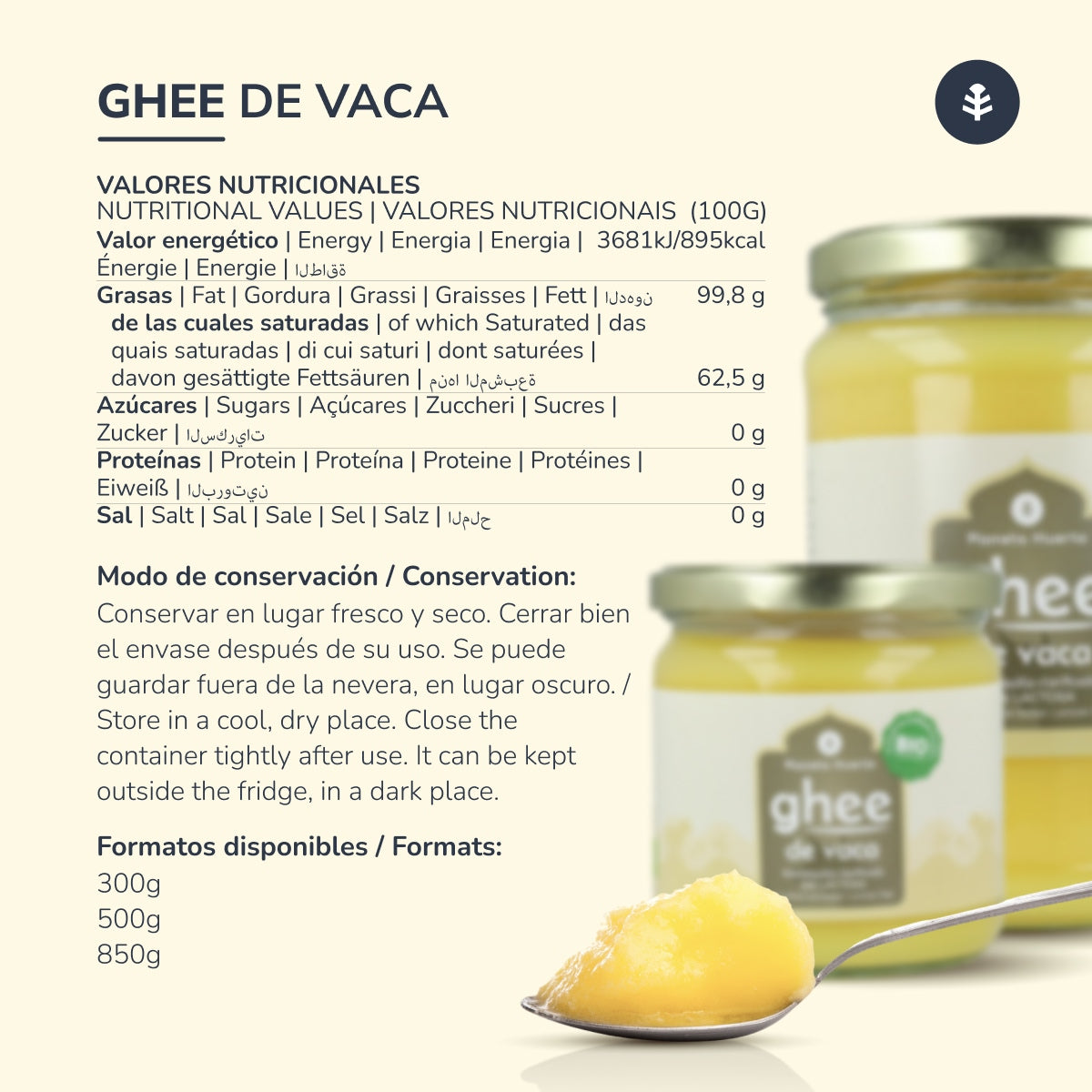 Packung 2x Ghee Butterschmalz ECO Planet Orchard 350 gr