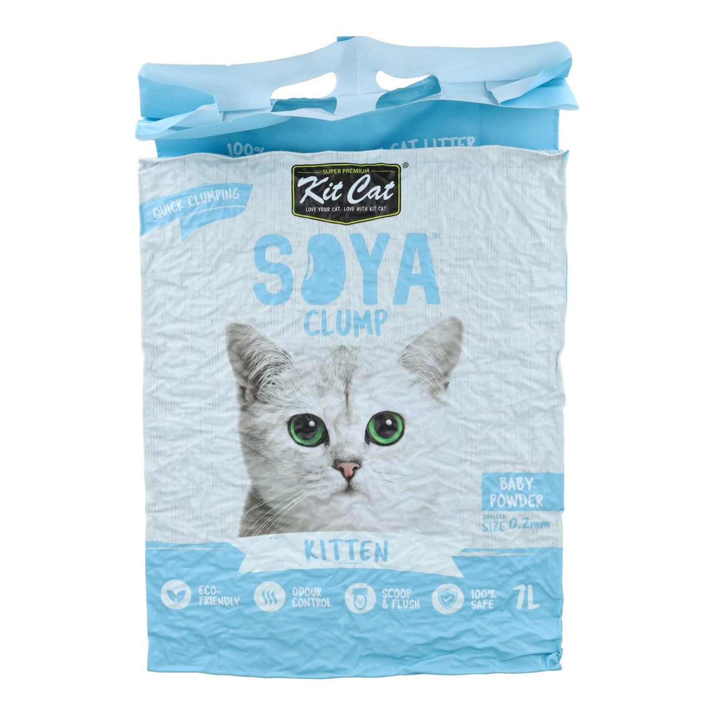 Kit Cat Arena Eco SoyaClump - Kitten Baby Powder 7 L Arena para gatos