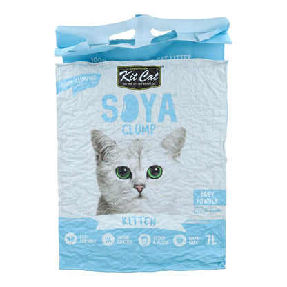 Kit Cat Arena Eco SoyaClump - Kitten Baby Powder 7 L Arena para gatos