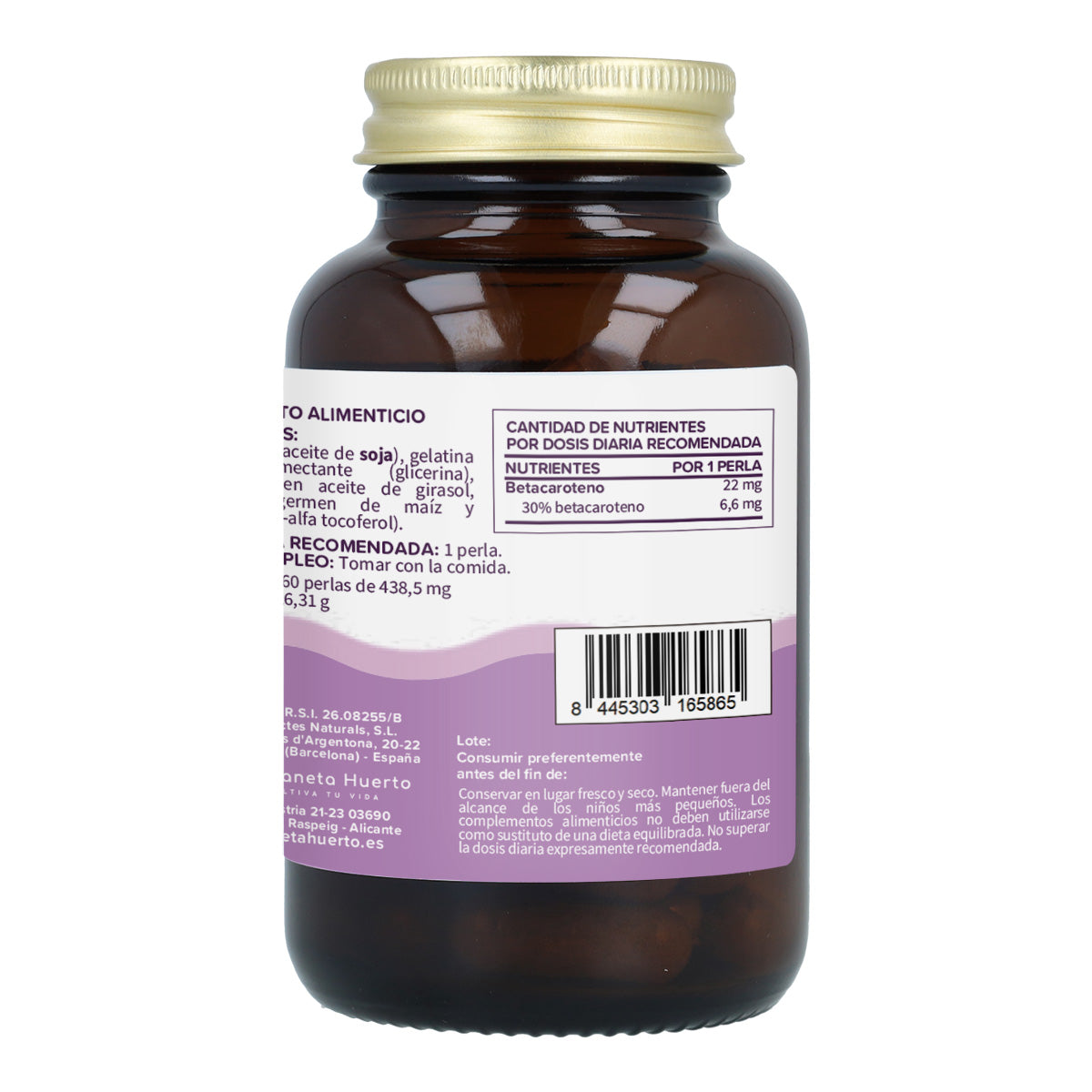 3er-Pack Sun Bronze Beta-Carotin Planeta Huerto 60 Kapseln