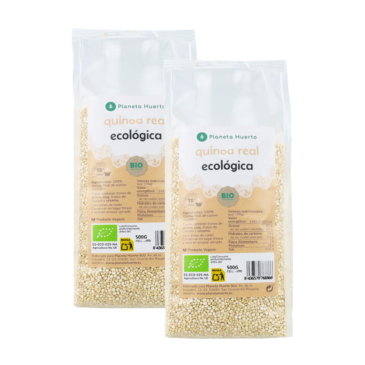 Pack 2x Real Quinoa ECO Planeta Huerto 500 g