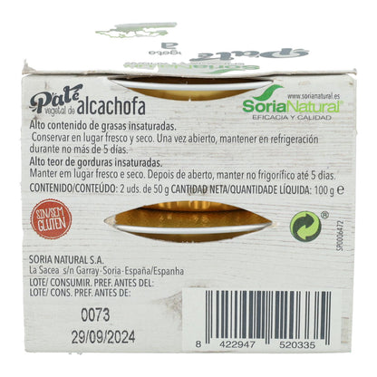 Soria Natürliche Artischocken-Gemüsepastete 2 x 50 g