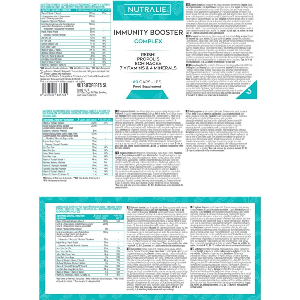 Nutralie Immunabwehr mit Reishi + Propolis + Echinacea 60 Kapseln