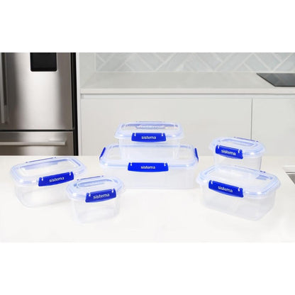 Zestaw hermetycznych pojemników Sistema Klip It+ 6 szt.