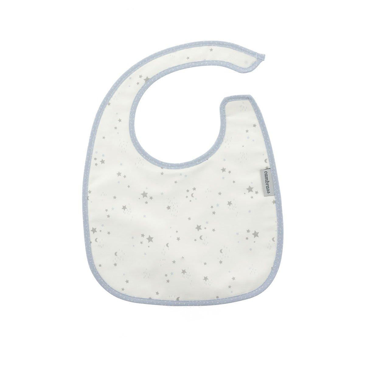 Bavaglino quadrato con velcro Celeste 20x26 cm. Colore Rosa