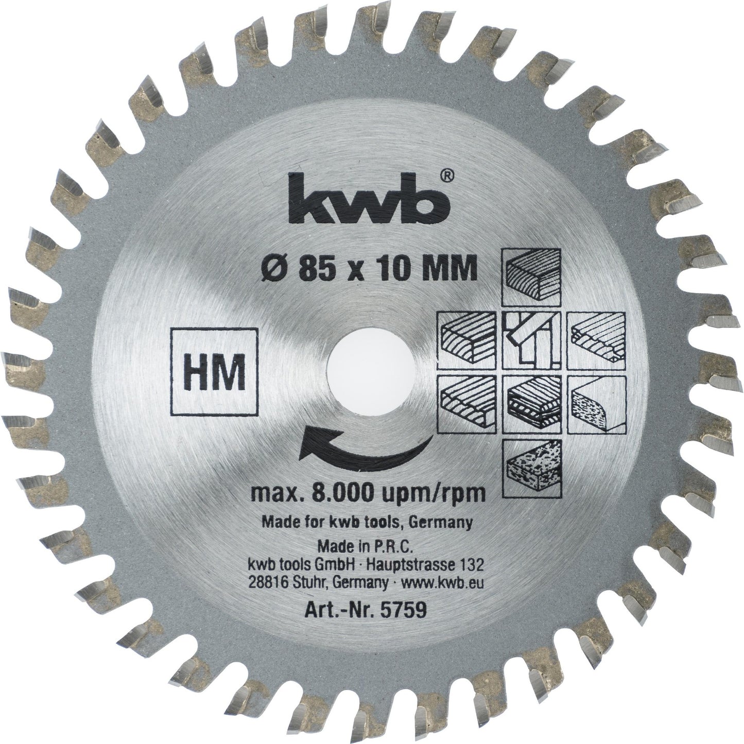 Kwb mini circular saw blade kit