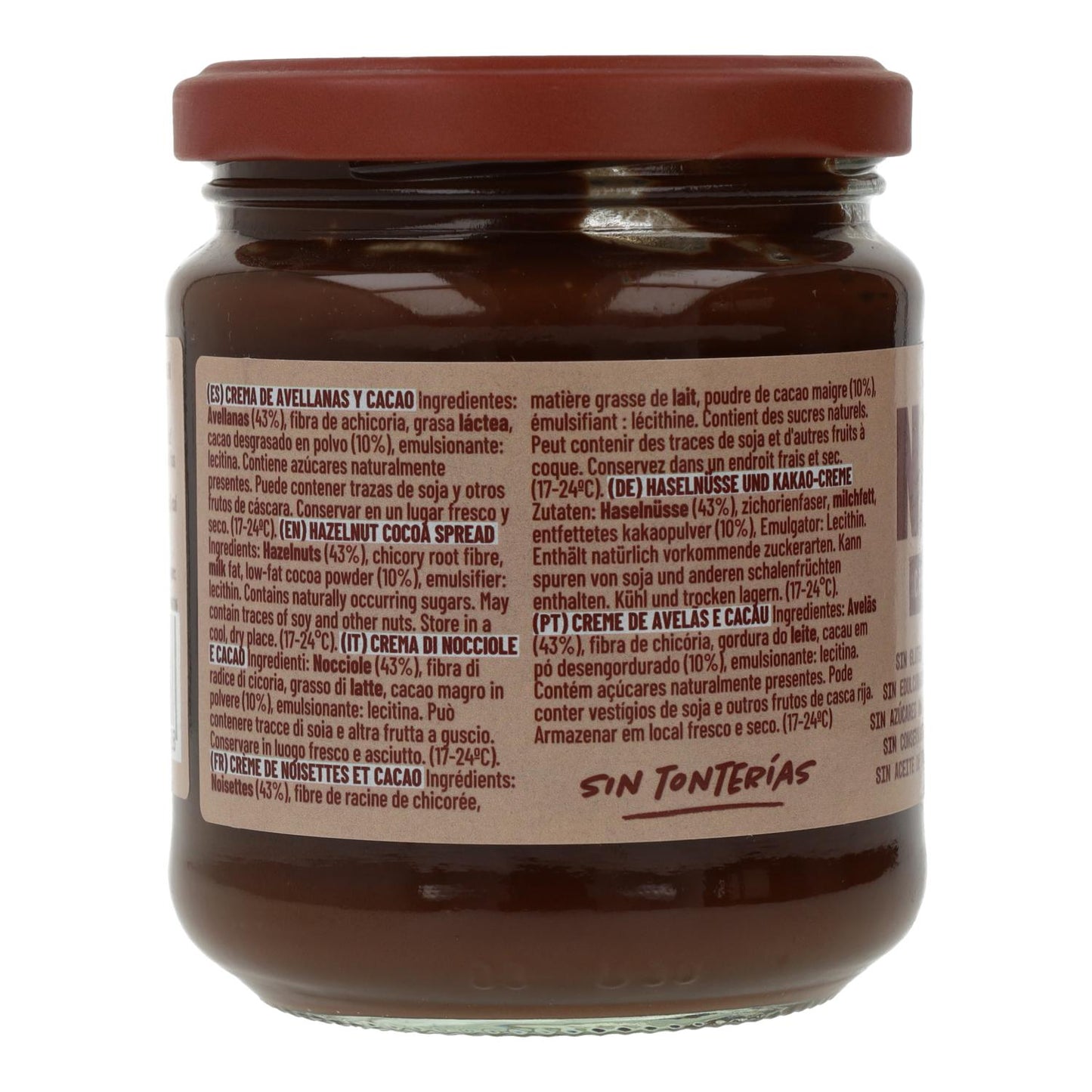 Confezione da 6 creme al cacao e nocciole Natruly 285 g